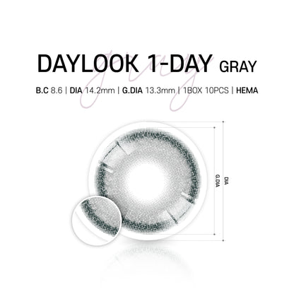 DAYLOOK 1day (Lensrang) DAY LOOK GRAY【1箱10枚入り】