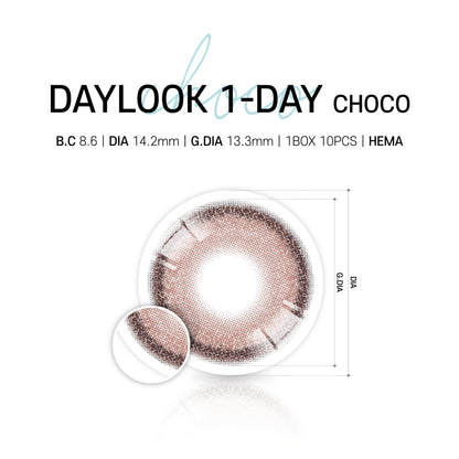 DAYLOOK 1day (Lensrang) DAY LOOK CHOCO【1箱10枚入り】